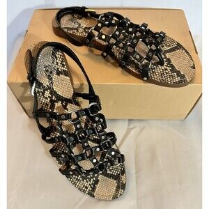 Vince Camuto Richintie Strappy Studded Black Sandal Women's Size 8M